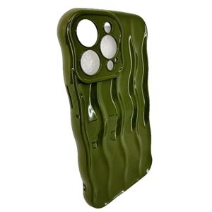 Iphone 14 Pro Max Case Gel Glossy Green Wavy Shockproof Cover‎ NIP